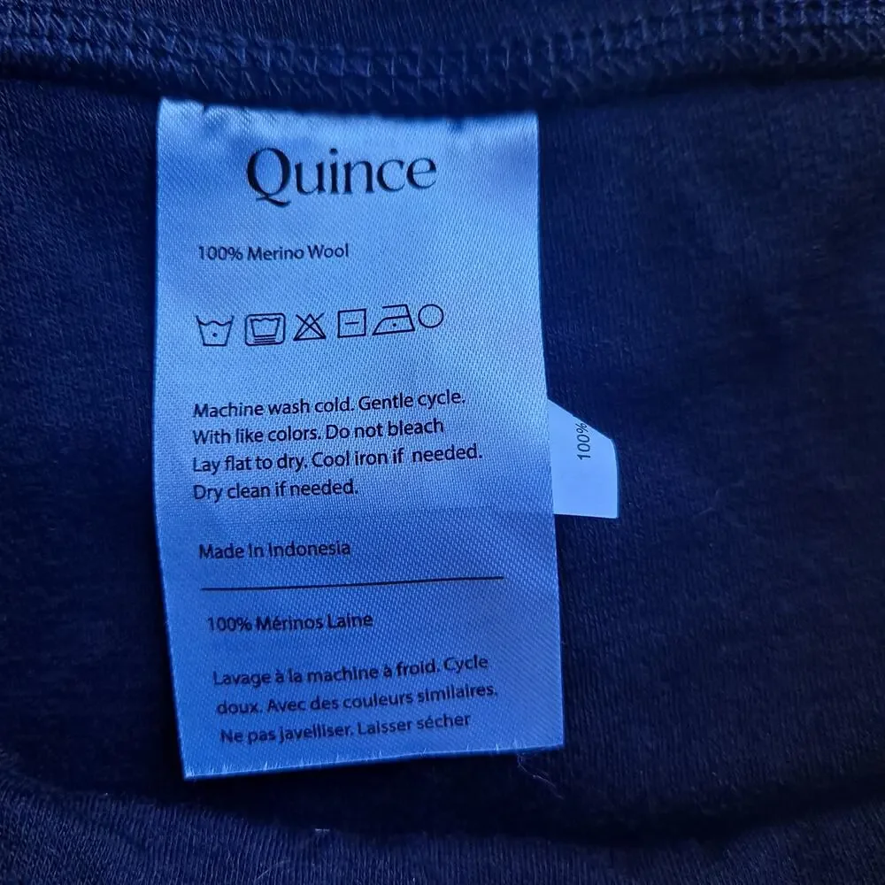 NWT Quince 100% Merino Wool Cold Weather Base Layer Leggings Black Women Size XS